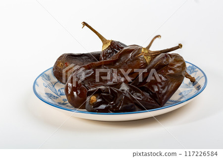 Baked eggplant for salad. 117226584