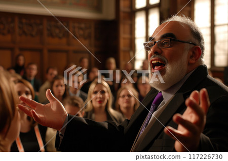 Dynamic Speech: Politician Engages Parliament 117226730