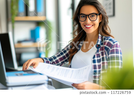 Administrative Tasks: Businessman Operating Laser Printer Administrative Tasks: Businessman Operating Laser Printer 117226759