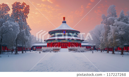 Serene Winter Views: Beijing's Temple of Heaven 117227268