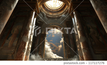 Ancient Roman Grandeur: Archways and Columns 117227276