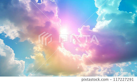 Colorful Cloud Canopy in Wide Angle 117227291