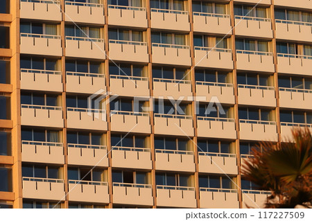 Architectural details of tall buildings and structures close-up. 117227509