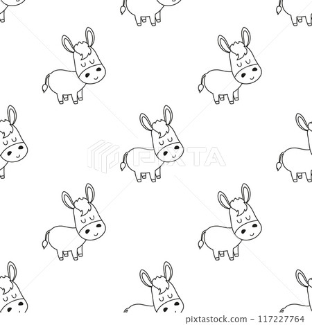 outline donkey seamless pattern outline donkey seamless pattern 117227764