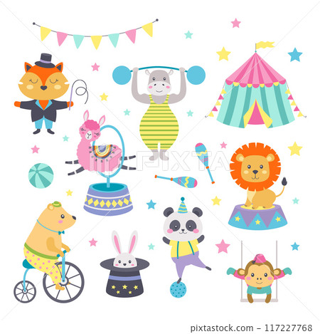 cute circus character set cute circus character set 117227768