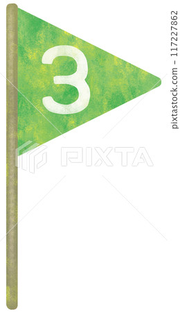 3rd place flag illustration material 3rd place flag illustration material 117227862
