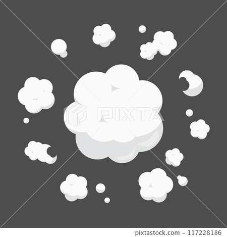 Cute smoke explosion effect material 117228186