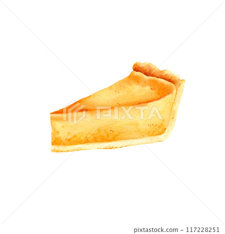 watercolor piece of delicious pumpkin pie, fresh baked cake, hand drawn illustration of food theme, treats for the holiday, Halloween, autumn party, cozy sketch on white background for card watercolor piece of delicious pumpkin pie, fresh baked cake, hand drawn illustration of food theme, treats for the holiday, Halloween, autumn party, cozy sketch on white background for card 117228251