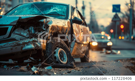 crash involving an older, potentially poorly maintained vehicle. 117228406