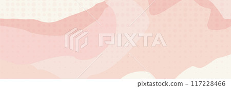 horizontal background wavy lines. Pastel color delicate peach with pink tints. Vector template. 117228466