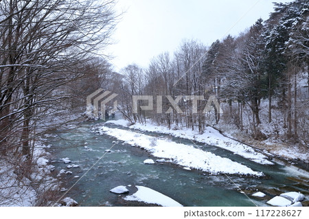 冬天的木曾川（長野縣木曾町日吉市友淵） 117228627