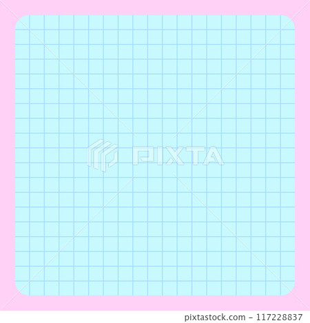 Pink frame with grid background material - Square template with pop and cute design Pink frame with grid background material - Square template with pop and cute design 117228837