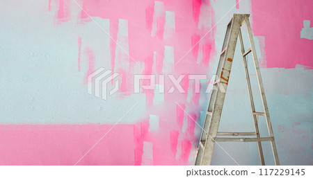blue pink wall pictures unfinished paint blue pink wall pictures unfinished paint 117229145