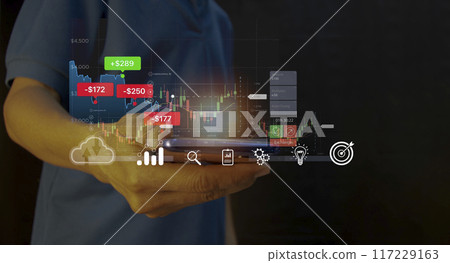 Business and financial concepts that are about to recover again after the economic crisis. Business and financial concepts that are about to recover again after the economic crisis. 117229163