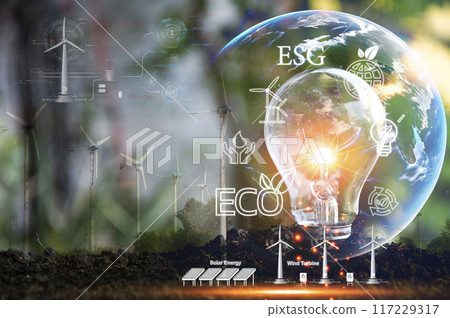 Concept Technology can be integrated with the environment, green technology.. 117229317