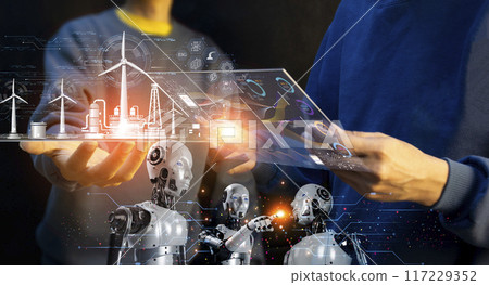 Concepts, applications of AI, job analysis And applications in industry, business and daily life, chat AI, industry 5.0, Eco and ESG Concepts, applications of AI, job analysis And applications in industry, business and daily life, chat AI, industry 5.0, Eco and ESG 117229352