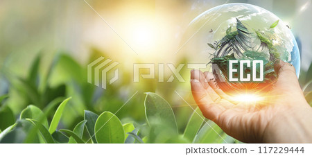 Environmental technology concept ECO sustainable development goals Environmental technology concept ECO sustainable development goals 117229444
