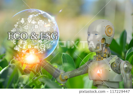 Environmental technology concept ECO and ESG sustainable development goals 117229447