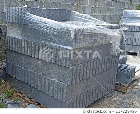 Brick blocks that are commonly used in building houses. Brick blocks that are commonly used in building houses. 117229450