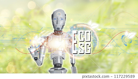 The concept is to combine ESG and ECO systems with artificial intelligence to optimize efficiency. The concept is to combine ESG and ECO systems with artificial intelligence to optimize efficiency. 117229589