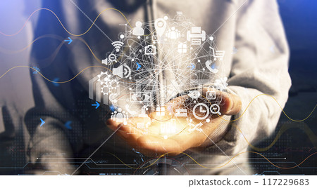 Concept of e-Learning, a learning management system through a network with an emphasis on learners as the center. in teaching and learning Blended style with regular class,stem 117229683