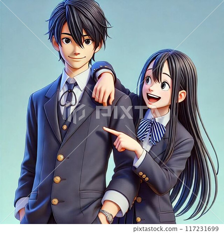 High school student's man and woman 117231699