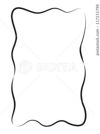 Doodle Vertical Frame, Hand Drawn Border Doodle Vertical Frame, Hand Drawn Border 117231799