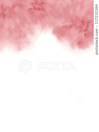Watercolor card template. Abstract stains texture in subtle hues with blank copy space for text. Graceful dusty pink hand painted background for invitation, save the date, wedding, postcard, quotes 117232264