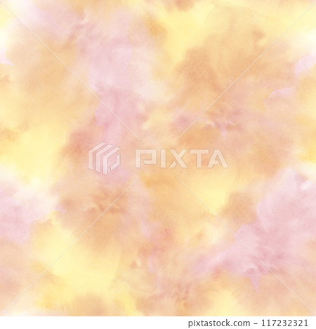 Abstract yellow and pink stains seamless pattern. Watercolor continuous hand painted backdrop. Fabric print design for gentle sunlit vibe. Background template for textile, paper, stationery Abstract yellow and pink stains seamless pattern. Watercolor continuous hand painted backdrop. Fabric print design for gentle sunlit vibe. Background template for textile, paper, stationery 117232321