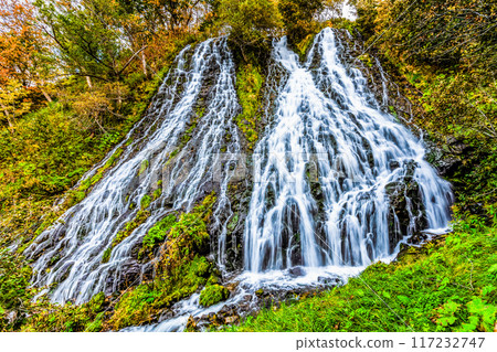北海道阿新古心瀑布 秋天 117232747