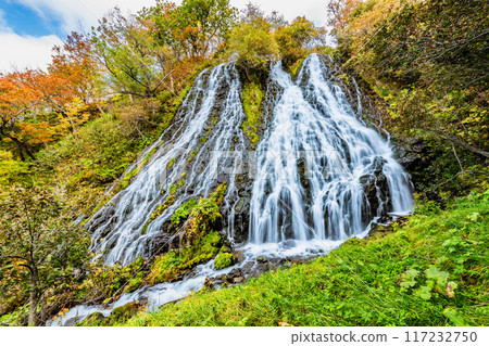 北海道阿新古心瀑布 秋天 117232750