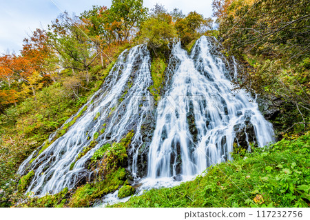 北海道阿新古心瀑布 秋天 117232756