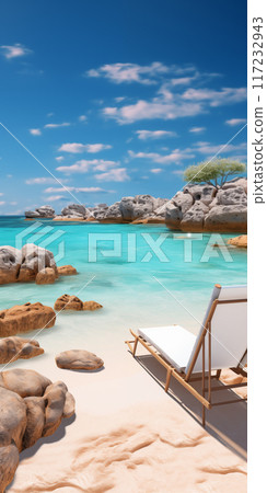 Summer photo of beach and free space for your decoration. 117232943