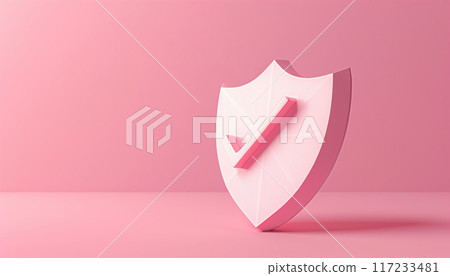 3d Shield Check Mark Icon: Enhancing Security With Protection, Antivirus, And Successful Verification In A Creative Design Concept. Rendered In 3d Technology. 117233481