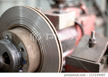 Car brake disc, Lathe tool polishing disc brakes, Car brake disc, Lathe tool polishing disc brakes, 117234997