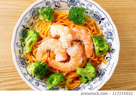 蝦和西蘭花麵食 蝦和西蘭花麵食 117235032