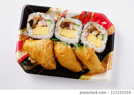 Japanese-style thick roll Sukeroku sushi 117235259
