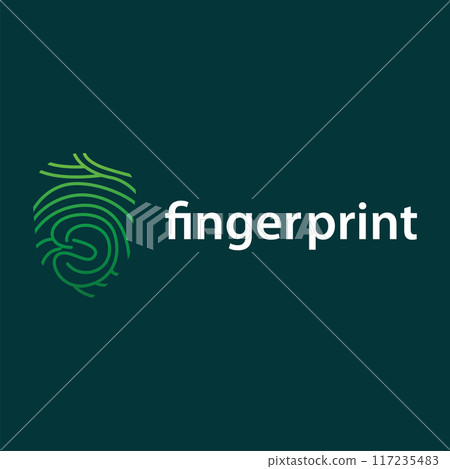 Premium Fingerprint Logo, Human Identity Design Simple Line Model Template Illustration Premium Fingerprint Logo, Human Identity Design Simple Line Model Template Illustration 117235483