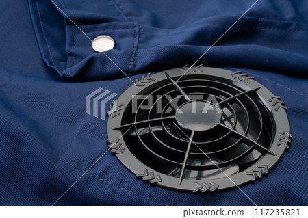 Close-up of an air-conditioned suit fan 117235821
