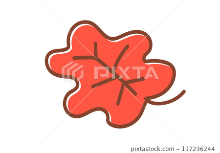 A simple hand-drawn illustration of autumn leaves A simple hand-drawn illustration of autumn leaves 117236244