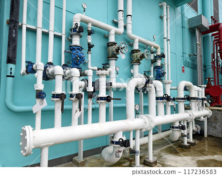 Header pipes valve zone and fire alarm control system at industrial plants 117236583