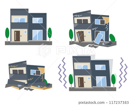 因地震受損的房屋插圖 117237383