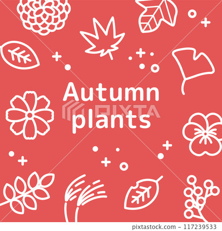 簡單的秋季植物背景_11 117239533