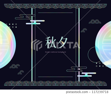 Chuseok traditional hologram background template 117239718