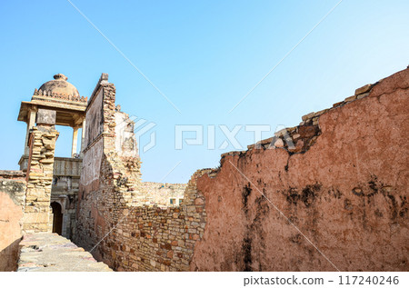 A Portion of the Chittorgarh fort in Rajasthan, India 117240246