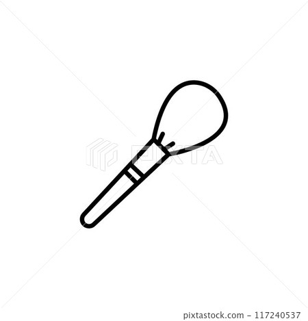 Makeup brush line vector icon. 117240537