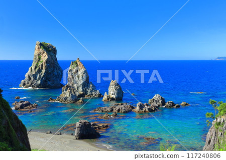 [Yamaguchi Prefecture] The Marine Alps of Omijima on a clear day 117240806
