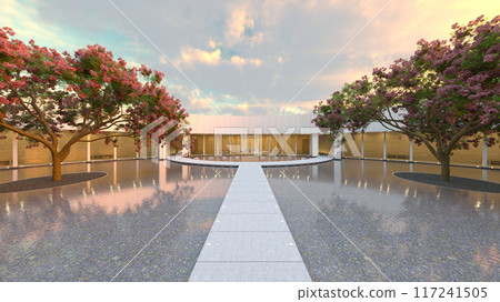 A museum with a distinctive circular shape A museum with a distinctive circular shape 117241505