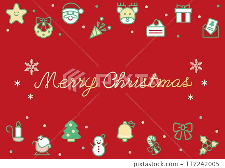 Christmas frame background icon pictogram cute copy space illustration background 117242005