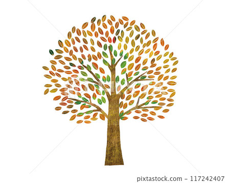 手繪斯堪的納維亞風格大樹-生態形象-秋季-秋葉插圖白色背景材料 手繪斯堪的納維亞風格大樹-生態形象-秋季-秋葉插圖白色背景材料 117242407
